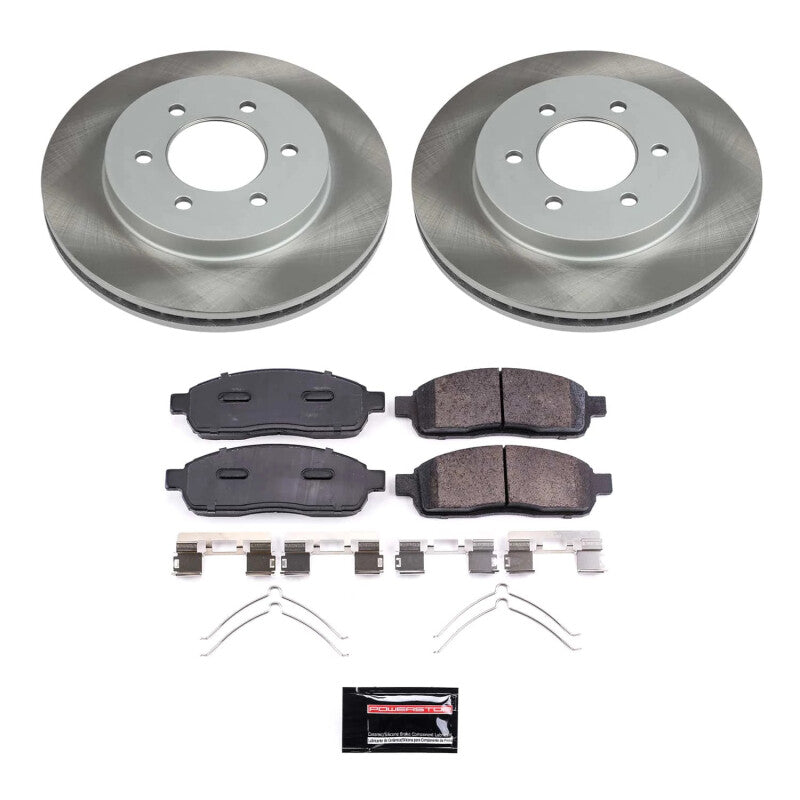 Power Stop 06-08 Lincoln Mark LT Front Semi-Coated Rotor Kit Brake Kits - Performance Blank PowerStop