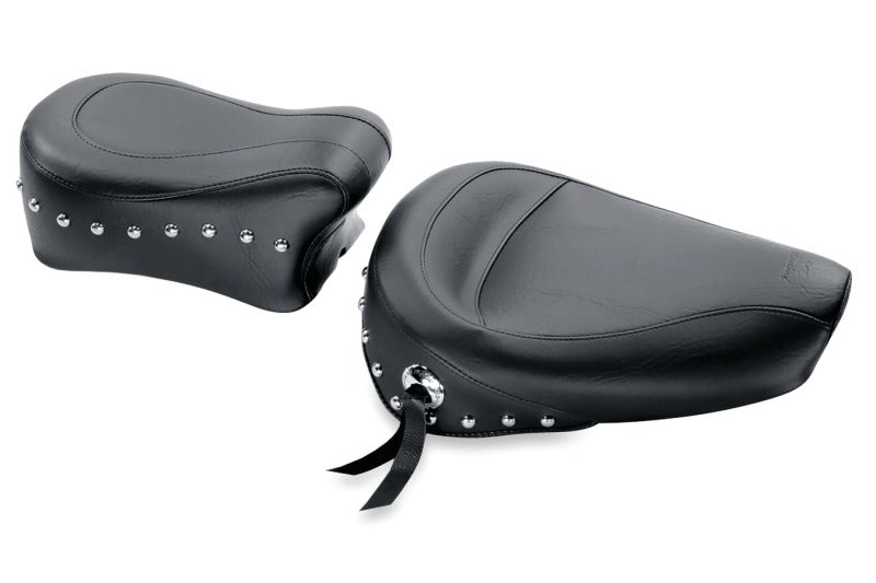 Mustang 82-03 Harley Sportster Standard Touring Passenger Seat w/Studs - Black Passenger Motorcycle Seats Mustang Motorcycle
