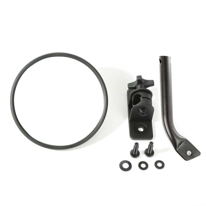 Rugged Ridge 97-18 Jeep Wrangler Textured Black Round Stubby Trail Mirror Exterior Trim Rugged Ridge