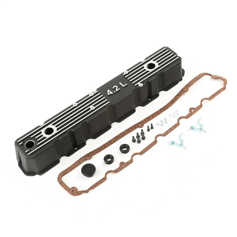Omix Black Aluminum Valve Cover Kit 4.2L 81-86 CJ Valve Covers OMIX