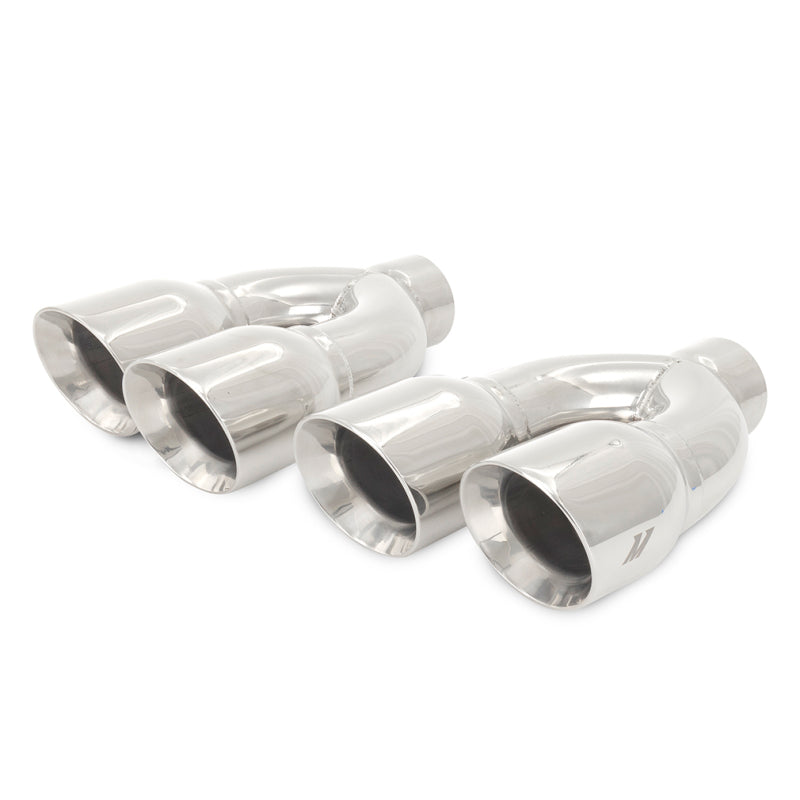 Mishimoto Universal Steel Muffler Tip 2.5in Inlet Dual Y Polished Muffler Mishimoto