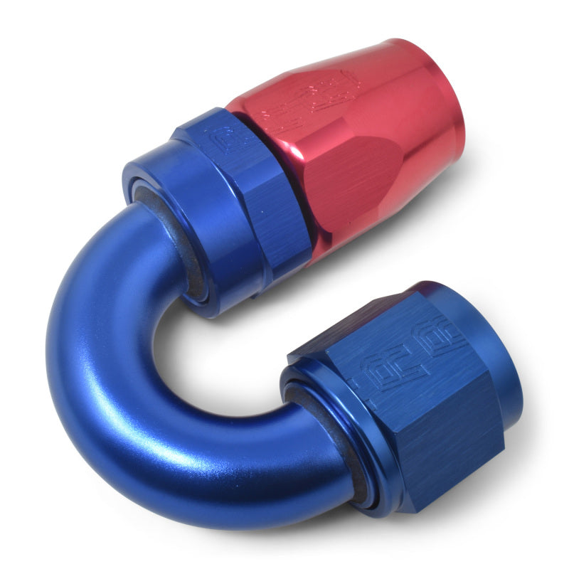 Russell Performance -10 AN Red/Blue 180 Degree Full Flow Swivel Hose End (With 15/16in Radius) Fittings Russell