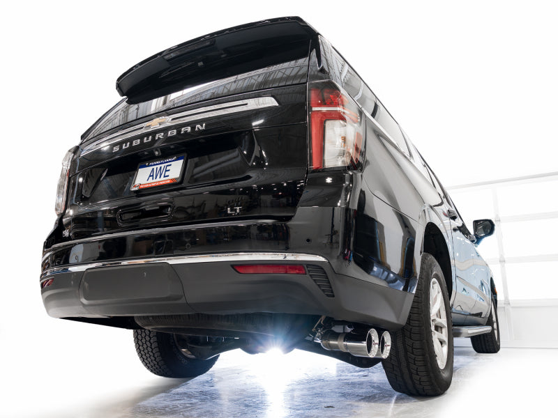 AWE Tuning 2021+ GMC Suburban/Yukon XL 5.3L 0FG Side Exit Catback Exhaust - Chrome Silver Tips Catback AWE Tuning