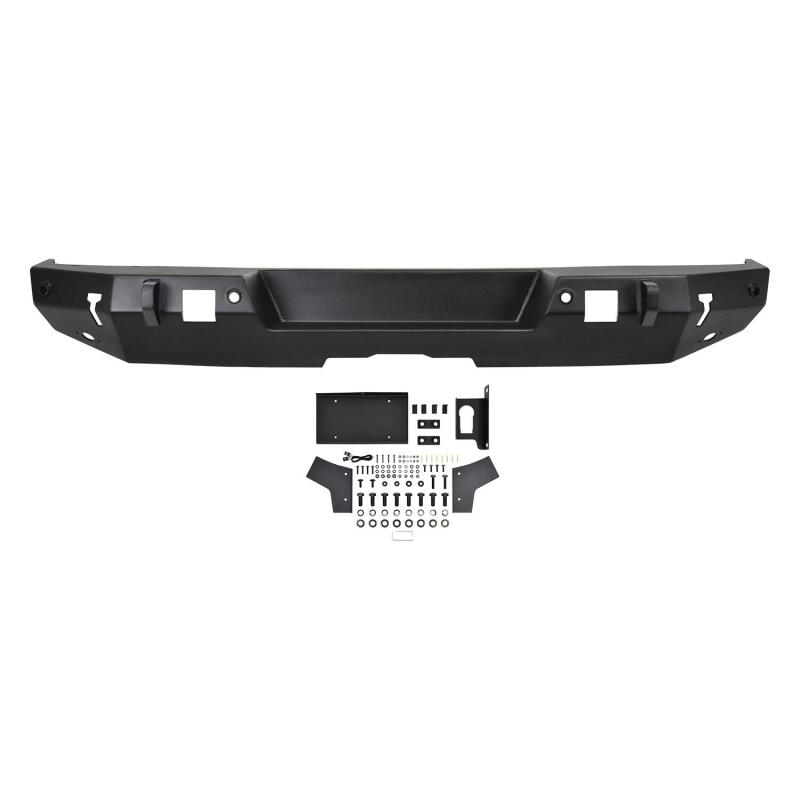 Westin 18-19 Jeep Wrangler JL WJ2 Rear Bumper w/ Sensors (Excl. Wrangler JK) - Textured Black Bumpers - Steel Westin