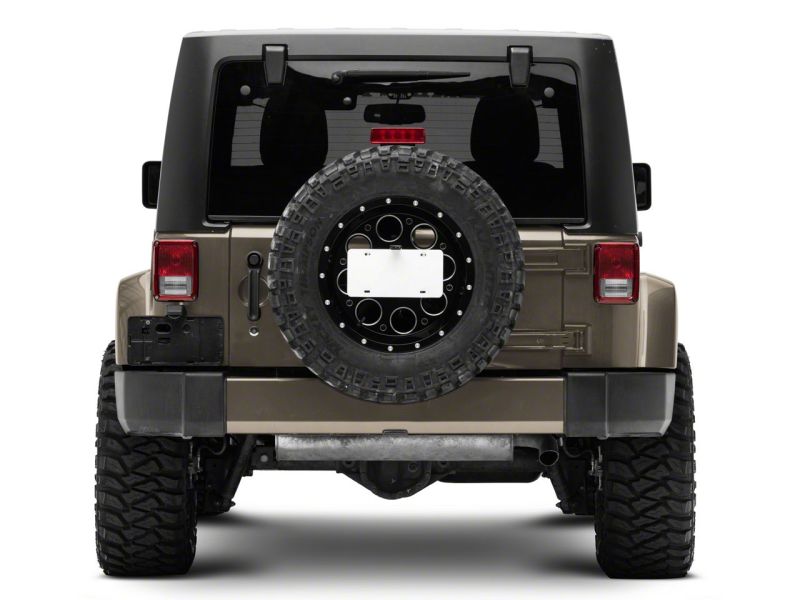 Raxiom 07-18 Jeep Wrangler JK Axial Series License Plate Bracket w/ LED Brake Light Brake Lights Raxiom