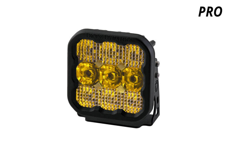 Diode Dynamics SS5 LED Pod Pro - Yellow Combo (Single) Light Accessories and Wiring Diode Dynamics