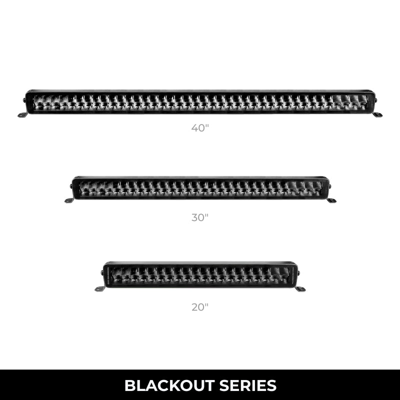 Go Rhino Xplor Blackout Series Dbl Row LED Light Bar (Side/Track Mount) 21.5in. - Blk Light Bars & Cubes Go Rhino