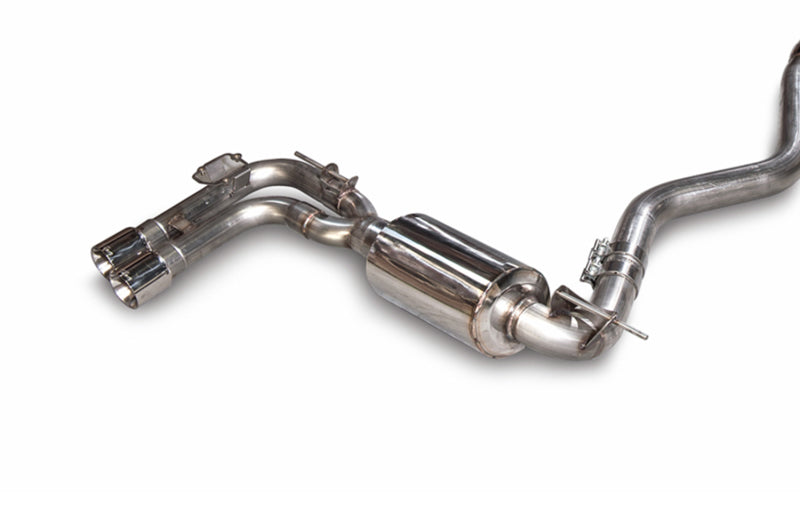 AWE Tuning BMW F3X 28i / 30i Touring Edition Axle-Back Exhaust Single Side - 80mm Silver Tips Axle Back AWE Tuning