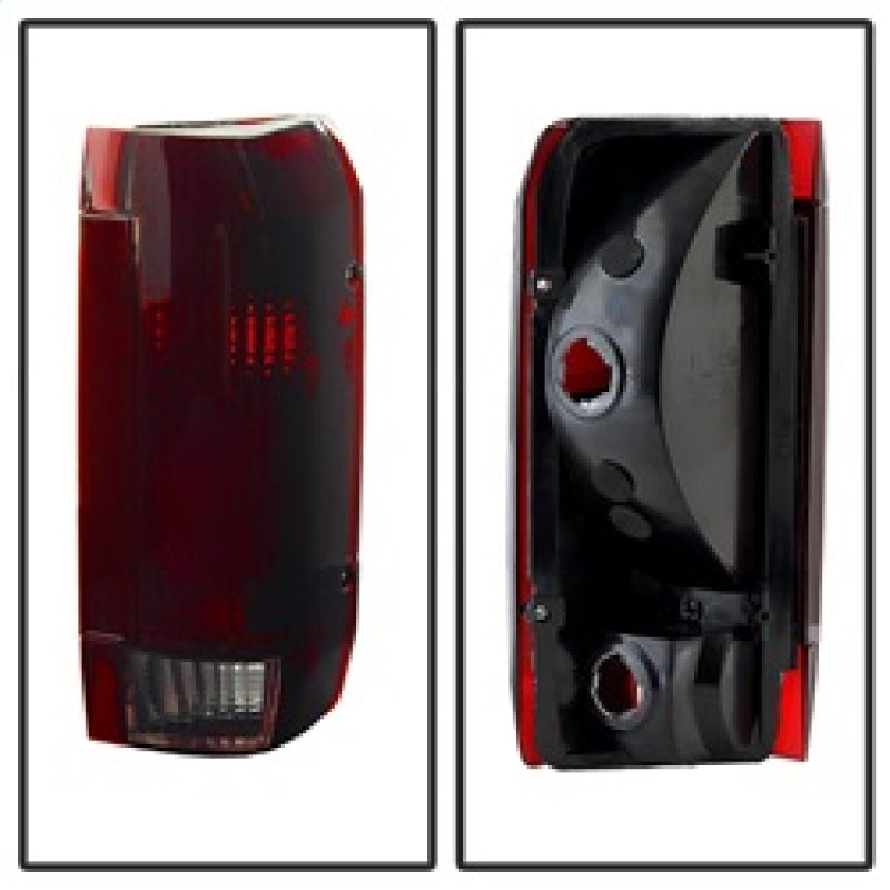xTune Ford Bronco F150 F250 F350 F450 92-96 OE Style Tail Lights Red Smoked ALT-JH-FB92-OE-RSM Tail Lights SPYDER