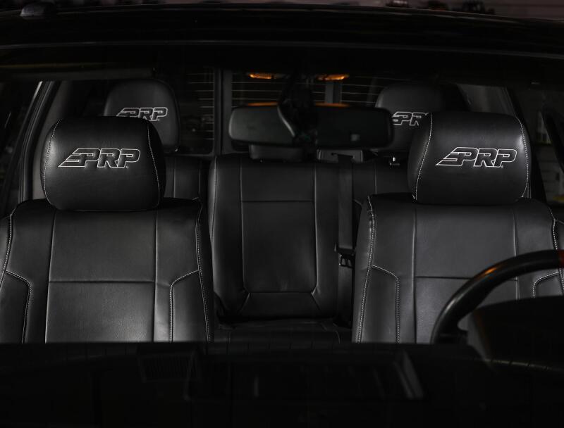 PRP 12-14 Ford Raptor Front Seat Covers (Pair) - Black w Silver Stitch Seat Covers PRP Seats