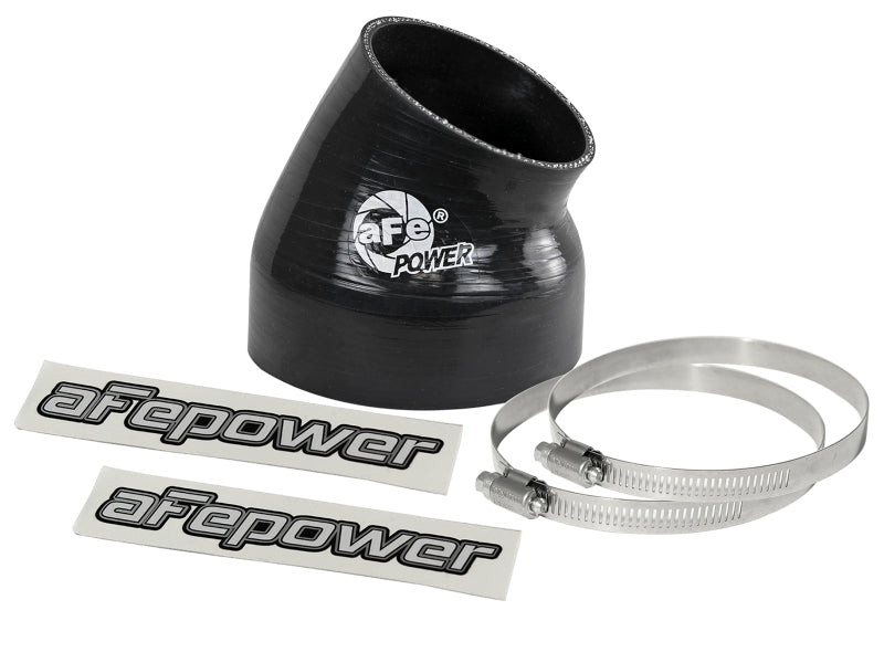 aFe Magnum FORCE Silicone Replacement Coupling Kit 4in ID x 30 Deg. Elbow Coupler - Black Air Intake Components aFe