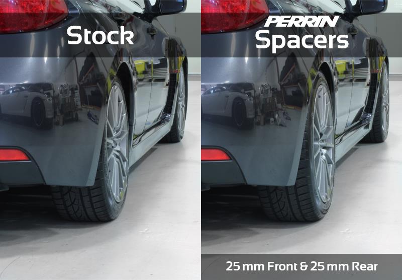 PERRIN 02-14 Subaru WRX / 2004 STI / 13-25 BRZ & Toyota GR86 25mm Wheel Spacers 5x100 56mm CB - Pair Wheel Spacers & Adapters Perrin Performance