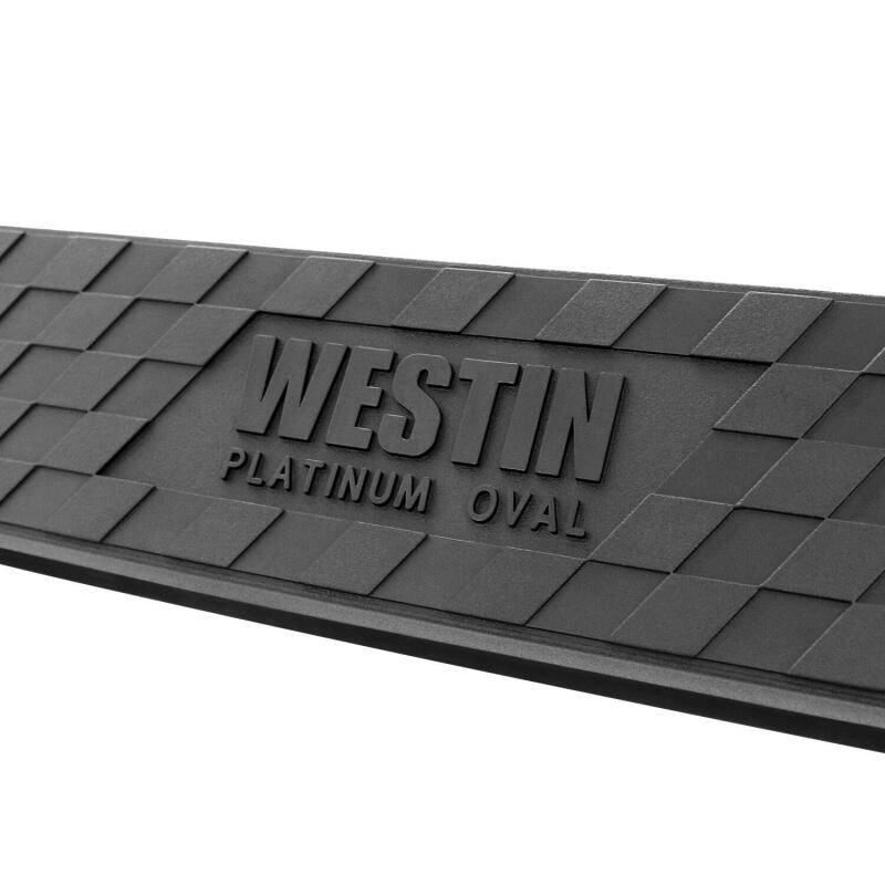 Westin 2019 Chevrolet Silverado/Sierra 1500 Crew Cab Platinum 4 Oval Nerf Step Bars - Black Nerf Bars Westin