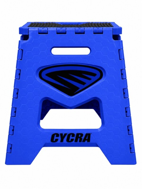 Cycra Fold Up Motostand Blue W/Decal Bike Stands Cycra