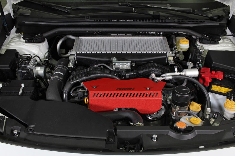 PERRIN 22-25 Subaru WRX Pulley Cover - Red (TALL - For Use w/o PERRIN AOS) Engine Covers Perrin Performance