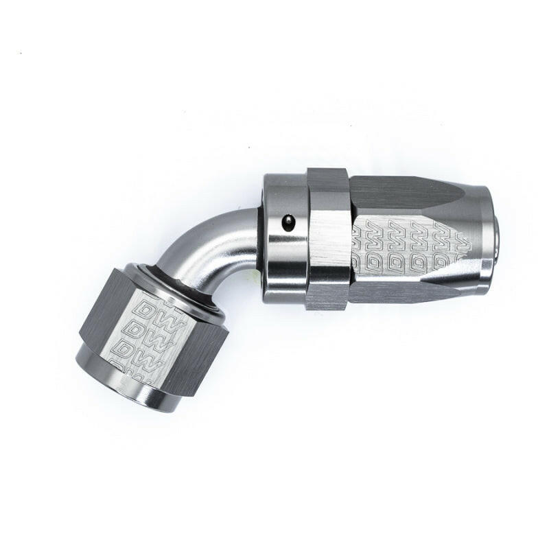 DeatschWerks 8 AN Female Flare Swivel 60-degree Hose End CPE - Anodized DW Titanium Fittings DeatschWerks