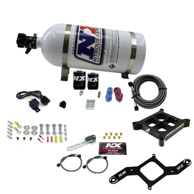 Nitrous Express 4150 Single Entry Crossbar Plate RNC Nitrous Kit (250-750HP) w/10lb Bottle Nitrous Systems Nitrous Express