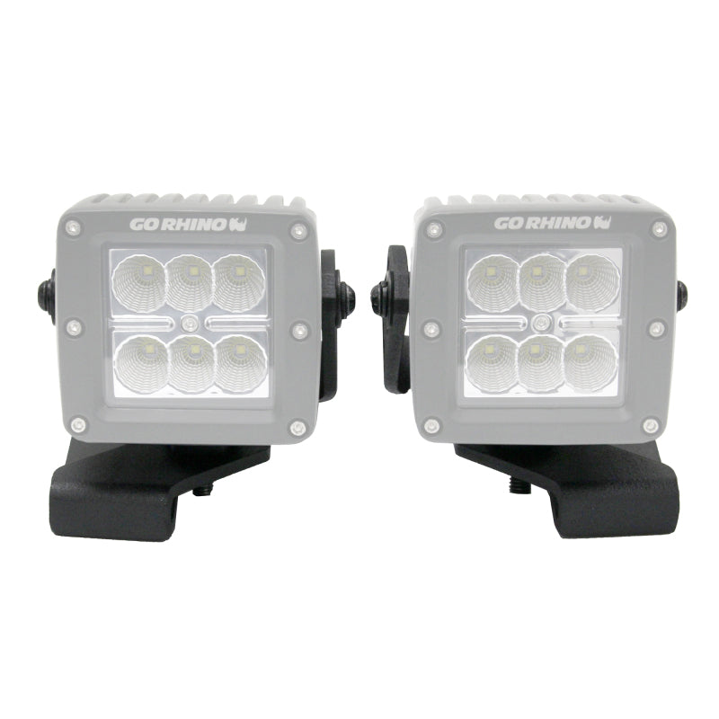 Go Rhino 18-20 Jeep Wrangler JL/JLU/Gladiator JT Light Mount - 3in Cube Light Mounts Go Rhino