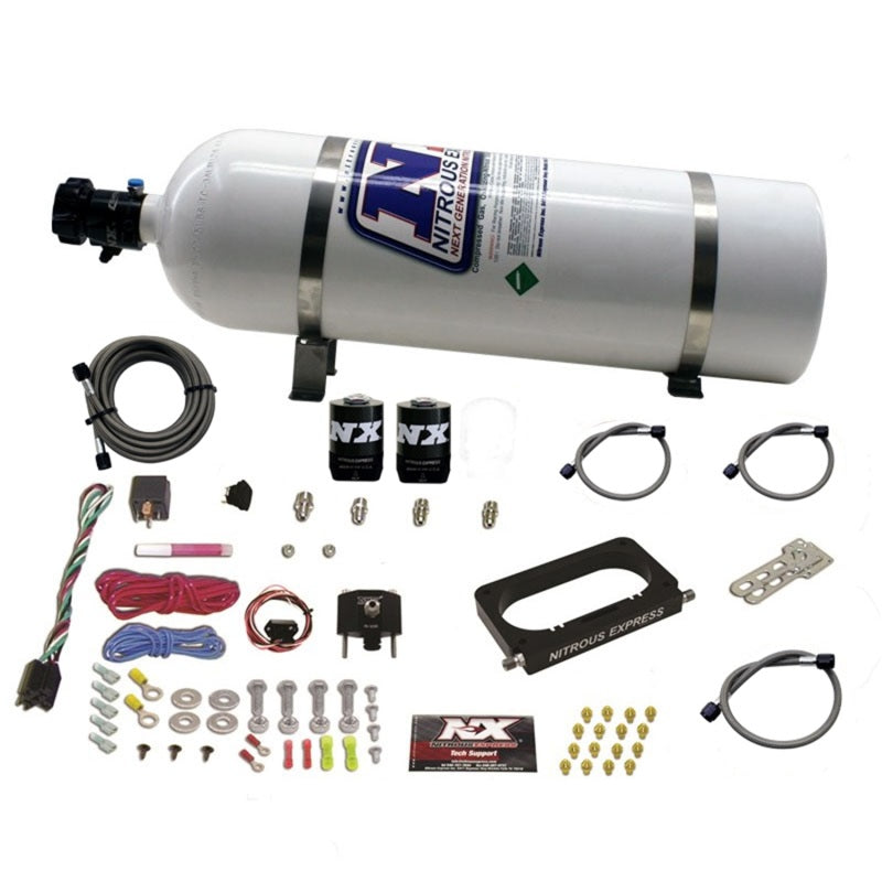 Nitrous Express 96-04 Ford Mustang Cobra/Mach 1 4 Valve Nitrous Kit (50-300HP) w/15lb Bottle Nitrous Systems Nitrous Express