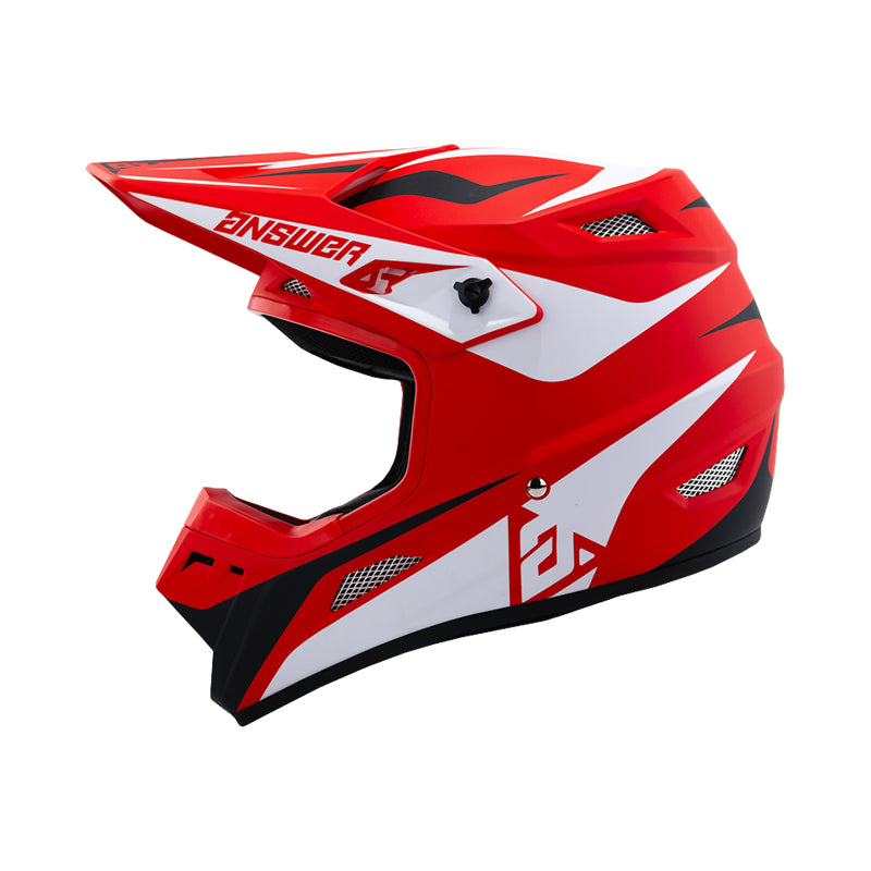 Answer 26 AR1 Mototown Helmet Glossy Red/White/Black Youth - Large Helmets and Accessories Answer