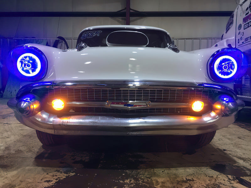 Oracle Pre-Installed Lights 7 IN. Sealed Beam - Blue Halo Headlights ORACLE Lighting