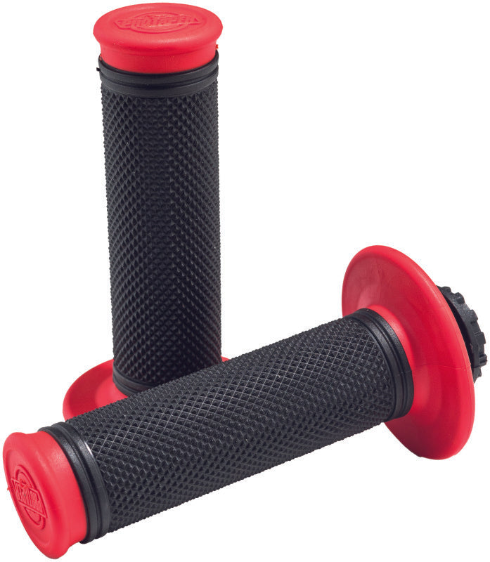 ProTaper Pro Series Clamp On Full Diamond Red/Black Grips ProTaper