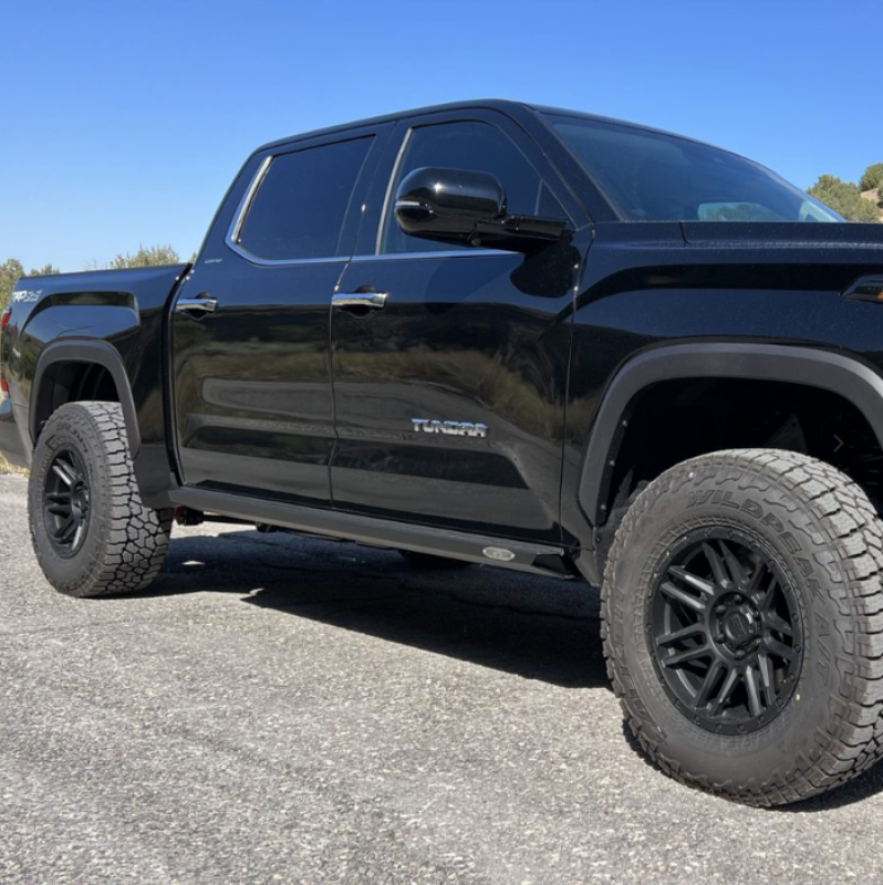 Rock Slide Engineering 22-24 Toyota Tundra Rock Sliders Drivers Side Black Powdercoat Steel Steps Rock Slide Engineering
