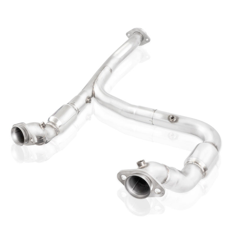 Stainless Works 15-18 F-150 3.5L Downpipe 3in High-Flow Cats Y-Pipe Factory Connection Downpipes Stainless Works