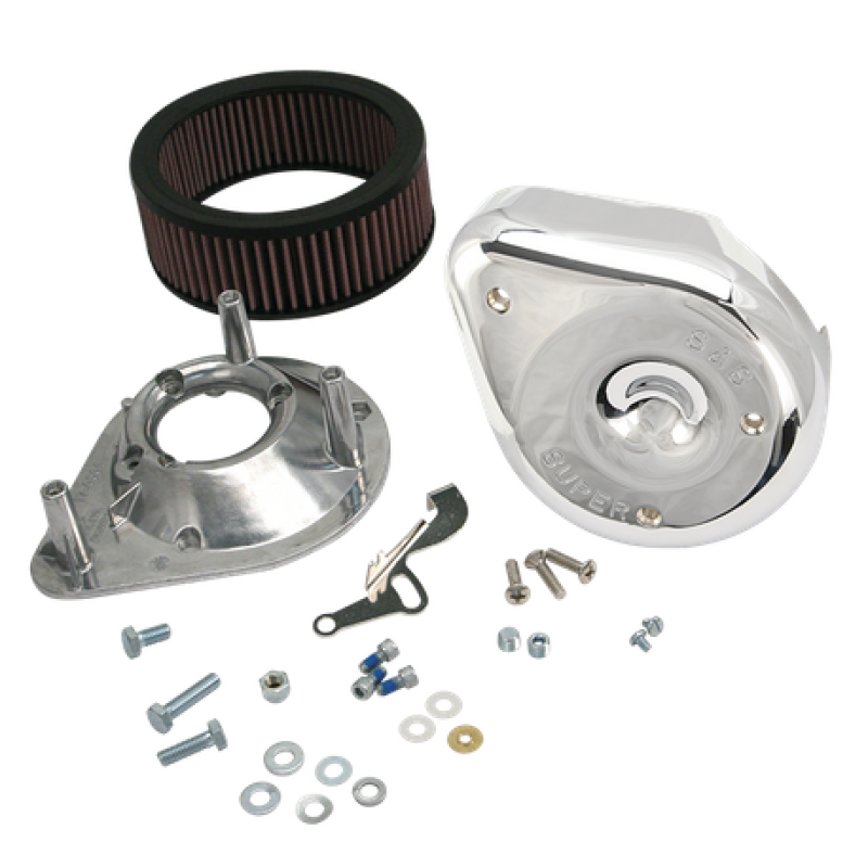 S&S Cycle 66-84 BT w/ 5 Gal Tanks Notched Teardrop Air Cleaner Kit for Super E/G Carbs Air Intake Components S&S Cycle