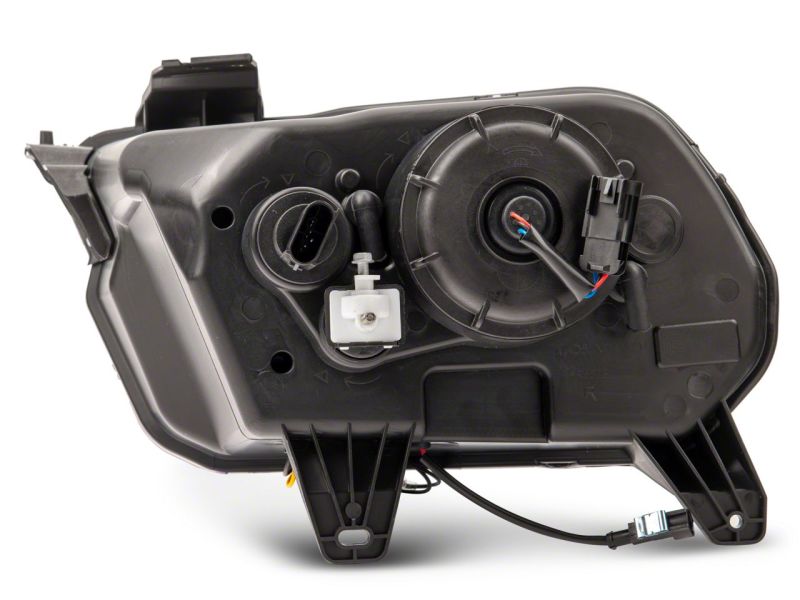 Raxiom 10-12 Ford Mustang LED Projector Headlights SEQL Turn Signals- Blk Housing (Clear Lens) Headlights Raxiom