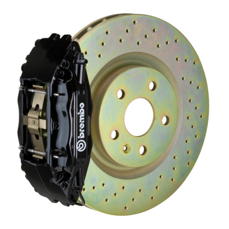Brembo 15-21 WRX (VA) Front GT BBK 4 Piston Cast 326 x30 1pc Rotor Drilled-Black Brake Kits - Performance Slot Brembo
