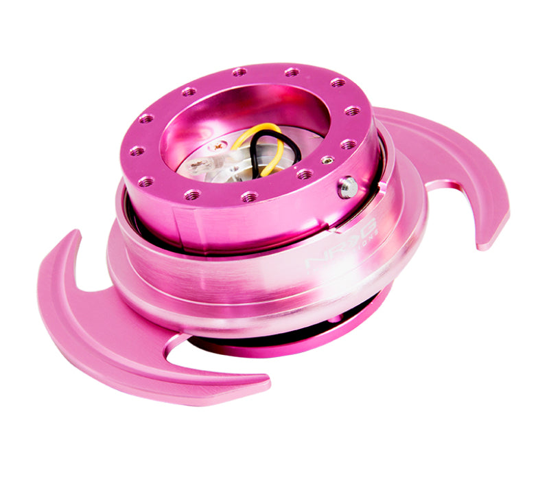 NRG Quick Release Kit Gen 3.0 - Pink Body / Pink Ring w/Handles Quick Release Adapters NRG