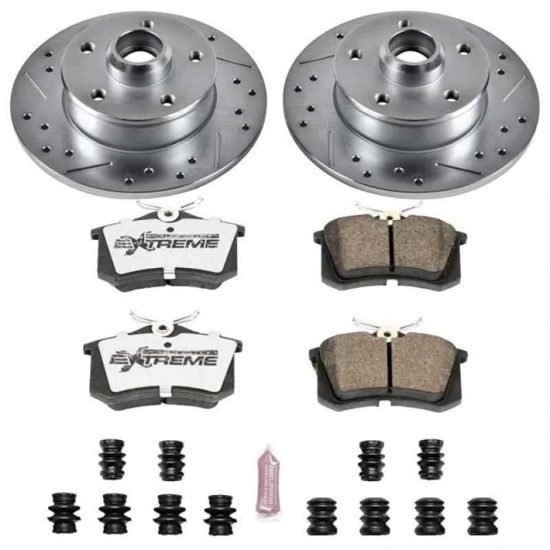 Power Stop 92-95 Volkswagen Corrado Rear Z26 Street Warrior Brake Kit Brake Kits - Performance D&S PowerStop