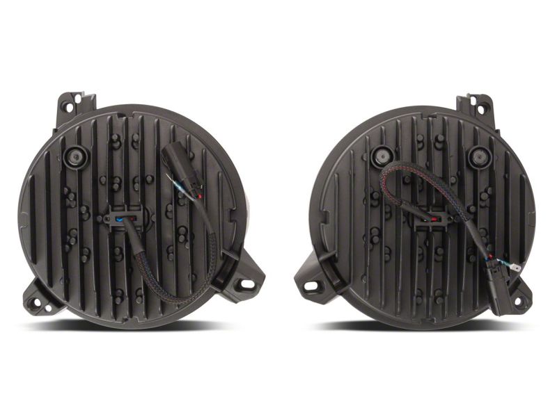 Raxiom 18-23 Jeep Wrangler JL Axial Series 9-In Angel Eye LED Headlights- Blk Housing (Clear Lens) Headlights Raxiom