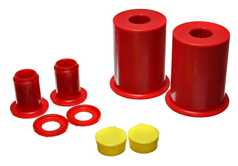 Energy Suspension 05-13 Ford Mustang Red Front Lower Control Arm Bushings (Must reuse outer metal sh Bushing Kits Energy Suspension