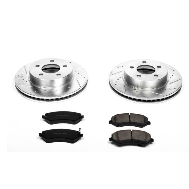 Power Stop 02-07 Jeep Liberty Front Z23 Evolution Sport Brake Kit Brake Kits - Performance D&S PowerStop