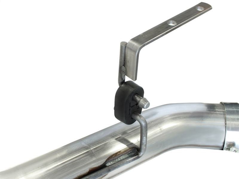 aFe MachForce XP Exhaust 4inch DP-Back All SS 2011-14 GM Diesel Trucks V8-6.6L LML Polished Catback aFe