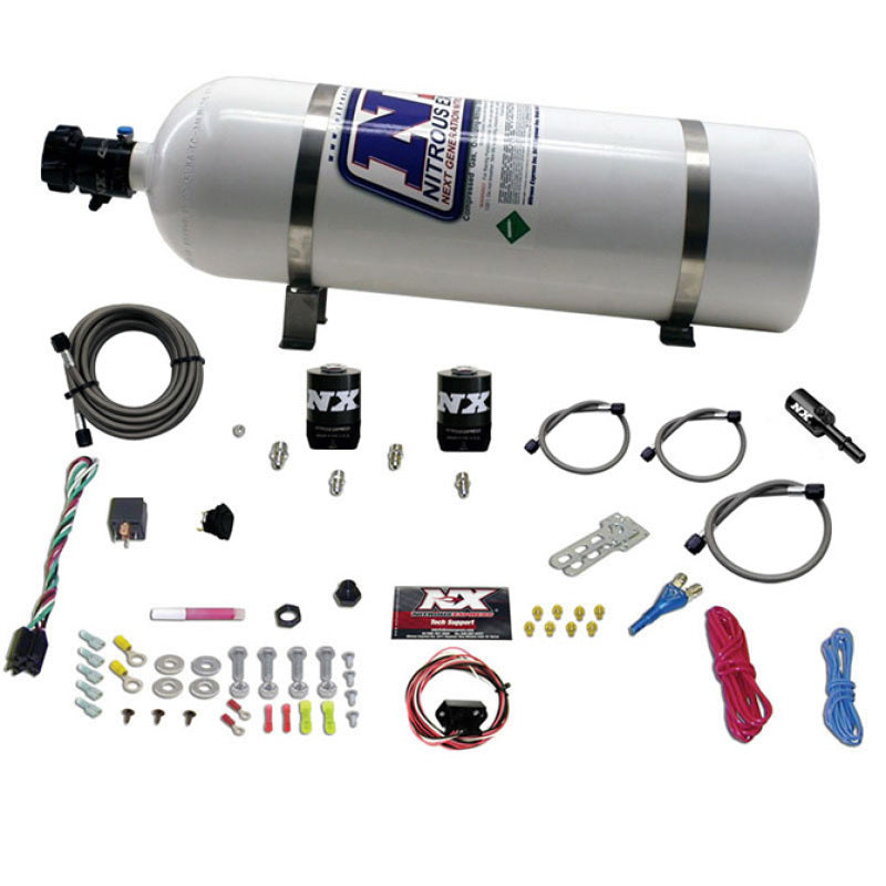 Nitrous Express Dodge Hemi/SRT8 Single Nozzle Fly By Wire Nitrous Kit (35-150HP) w/15lb Bottle Nitrous Systems Nitrous Express