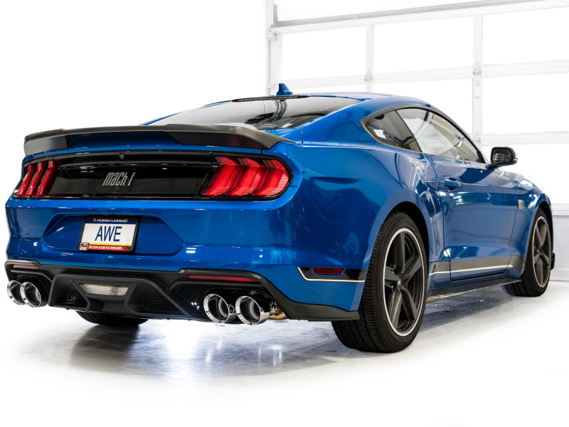 AWE Tuning 21-23 Ford Mustang Mach 1 SwitchPath Cat-Back Exhaust w/ Quad Chrome Silver Tips Catback AWE Tuning
