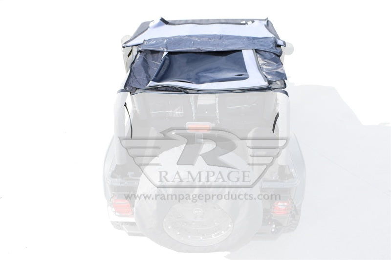 Rampage 1992-1995 Jeep Wrangler(YJ) Frameless Soft Top Kit - Black Diamond Soft Tops Rampage