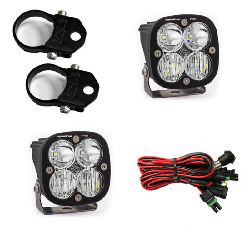 Baja Designs Squadron Pro LED Light Pods Kit w/A-Pillar Mounts/1.75in Harness Light Mounts Baja Designs