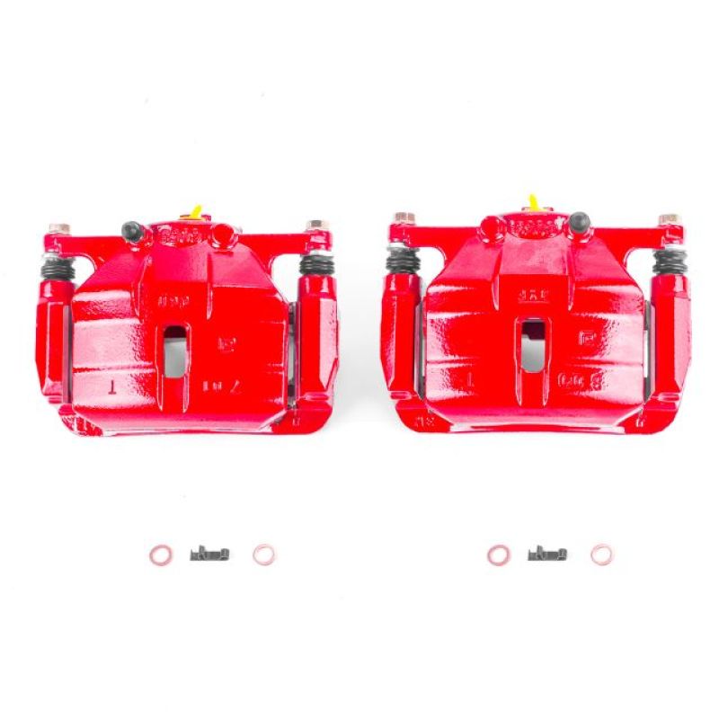 Power Stop 08-13 Nissan Rogue Front Red Calipers w/Brackets - Pair Brake Calipers - Perf PowerStop
