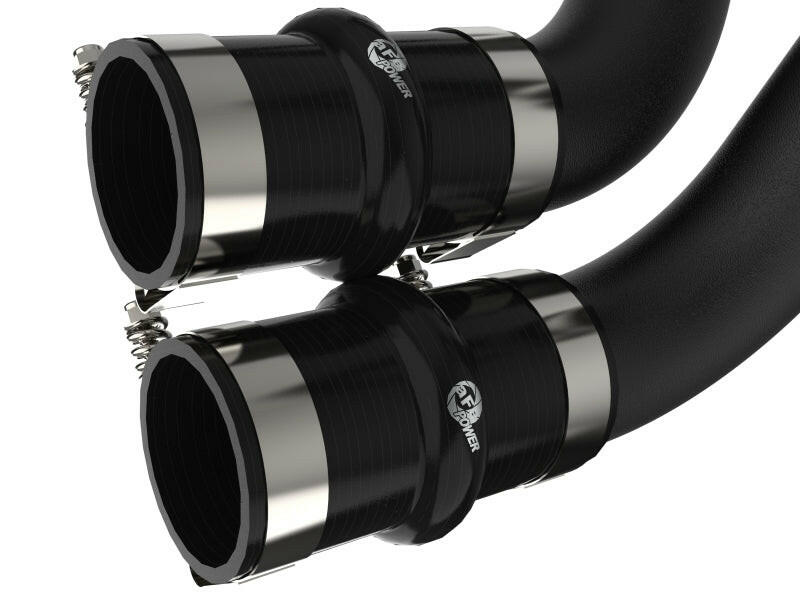 aFe BladeRunner 21-22 Ford F-150 Ecoboost V6-3.5L(tt) Aluminum Hot and Cold Charge Pipe Kit Black Intercoolers aFe