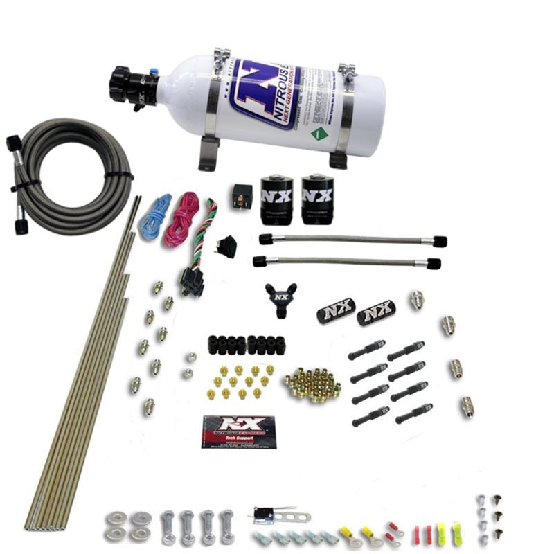 Nitrous Express 8 Cyl Dry Direct Port 2 Solenoids Nitrous Kit (200-600HP) w/5lb Bottle Nitrous Systems Nitrous Express