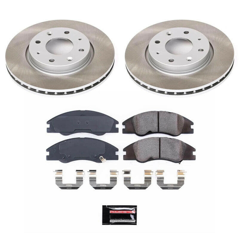 Power Stop 05-09 Kia Spectra5 Front Semi-Coated Rotor Kit Brake Kits - Performance Blank PowerStop