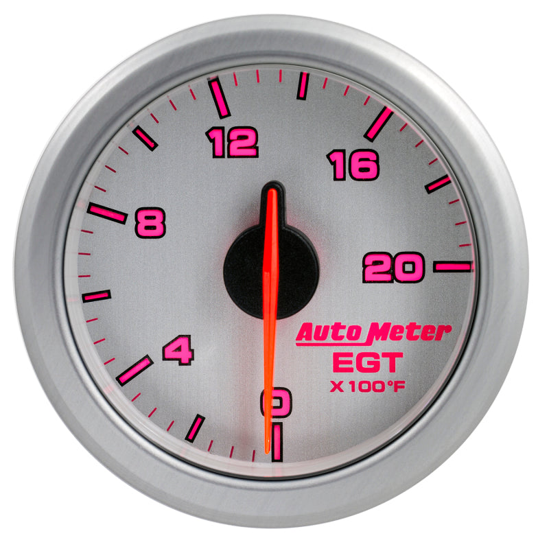 Autometer Airdrive 2-1/16in EGT Gauge 0-2000 Degrees F - Silver Gauges AutoMeter