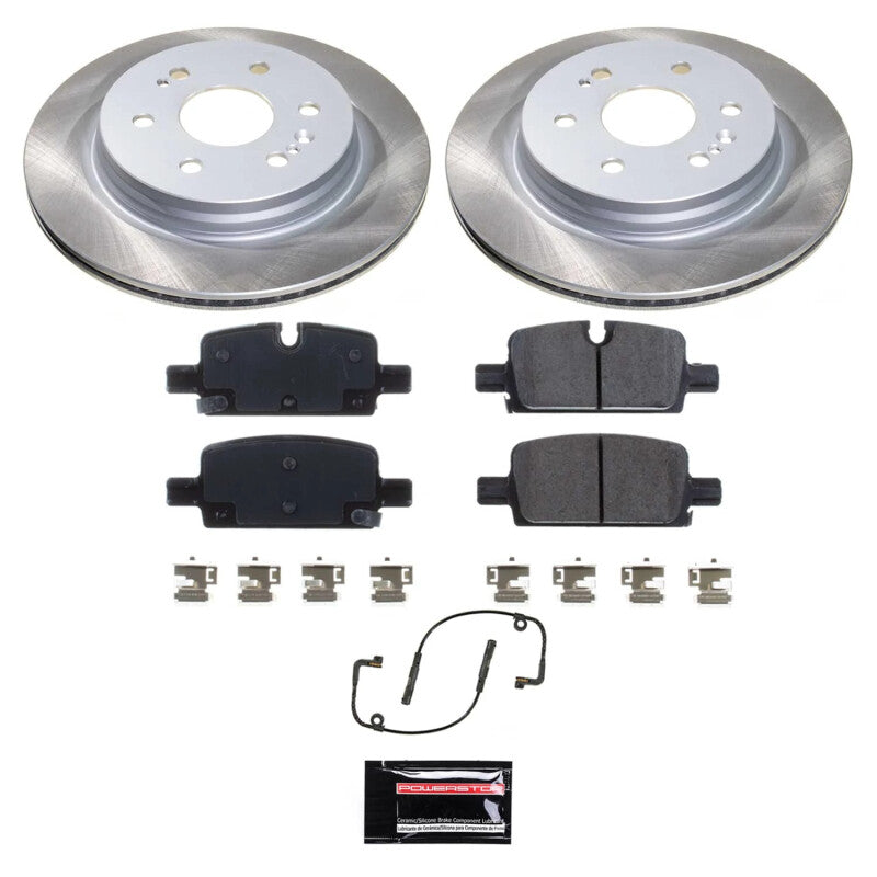 Power Stop 21-23 GMC Yukon XL Rear Semi-Coated Rotor Kit Brake Kits - Performance Blank PowerStop
