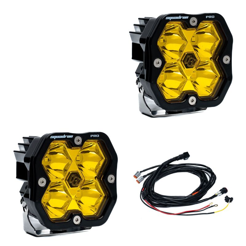 Baja Designs Squadron 2.0 Pro LED Spot (Pair) - Baja Amber Light Bars & Cubes Baja Designs