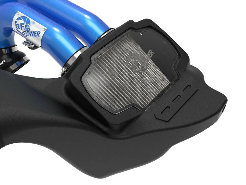 aFe 21-22 Ford F-150 Raptor V6-3.5L(tt) Momentum XP Cold Air Intake System Blue w/ Pro Dry S Filter Cold Air Intakes aFe