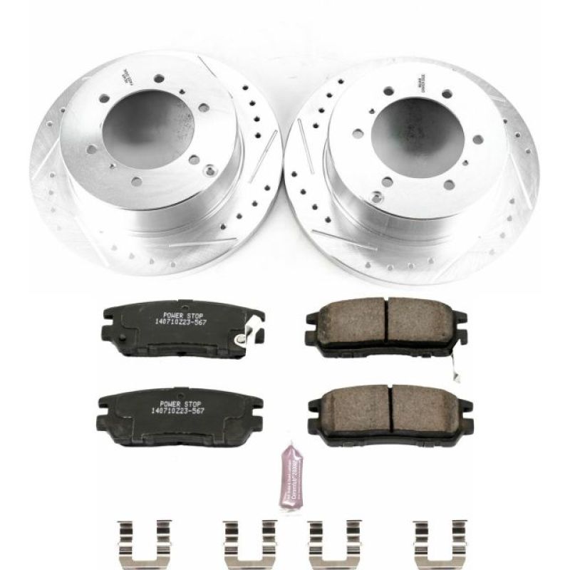 Power Stop 91-00 Mitsubishi Montero Rear Z23 Evolution Sport Brake Kit Brake Kits - Performance D&S PowerStop